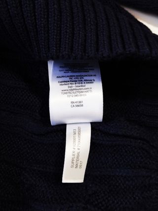 Jersey Polo Ralph Lauren trenzado azul Talla M