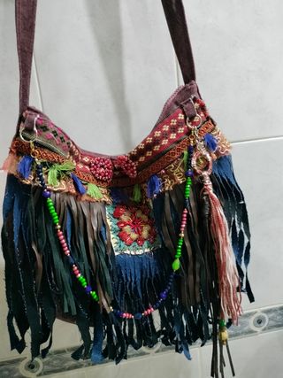 Bolso artesanal boho hecho a mano
