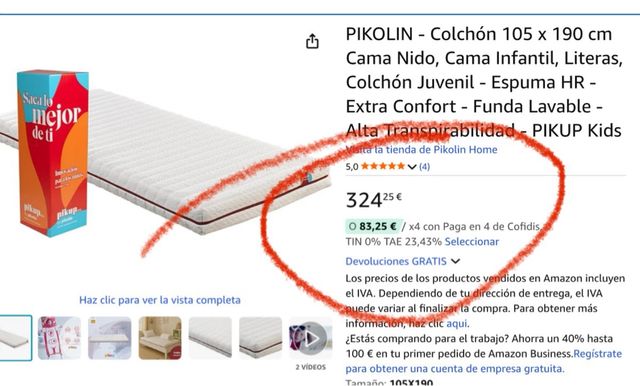 Materasso Pikolin 105x190 VISCO HR SPEDIZIONE SIGILLATA