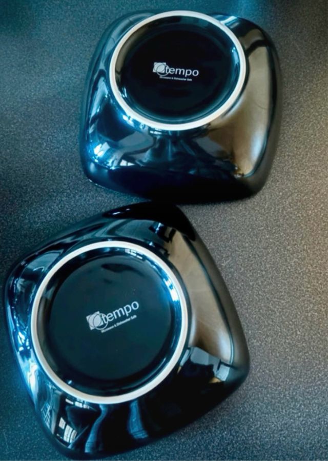 Insalatiera+2 ciotole minimal nero/bianco