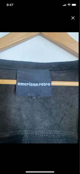 Chaqueta de piel American Vintage negra