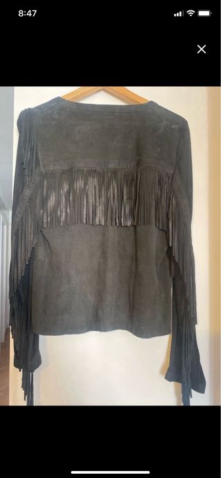 Chaqueta de piel American Vintage negra