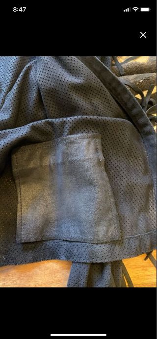 Chaqueta de piel American Vintage negra