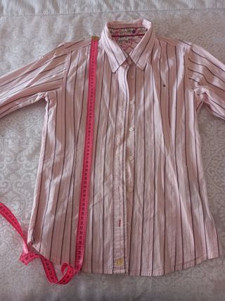 Camisa chica Tommy Hilfiger rosa a rayas