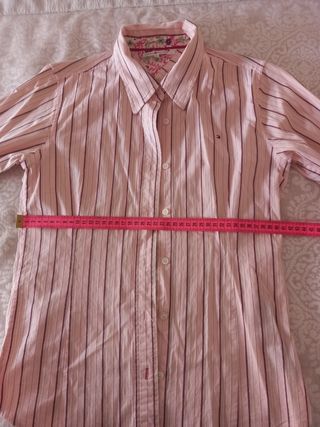 Camisa chica Tommy Hilfiger rosa a rayas