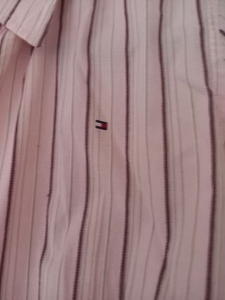 Camisa chica Tommy Hilfiger rosa a rayas