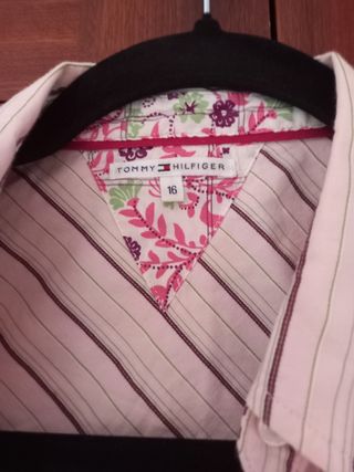 Camisa chica Tommy Hilfiger rosa a rayas