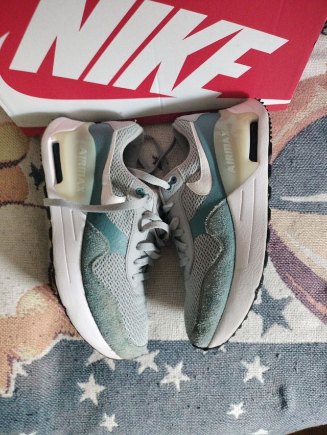 Zapatillas Nike Air System Grises y Turquesa