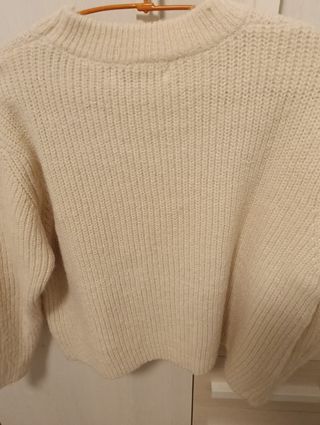 Jersey  beige con bolsillos
