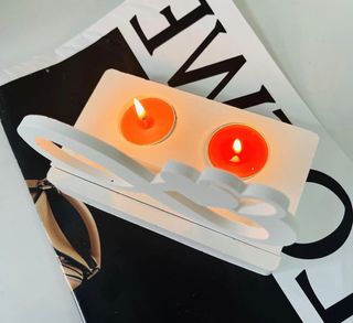 Portacandele infinito con cuori