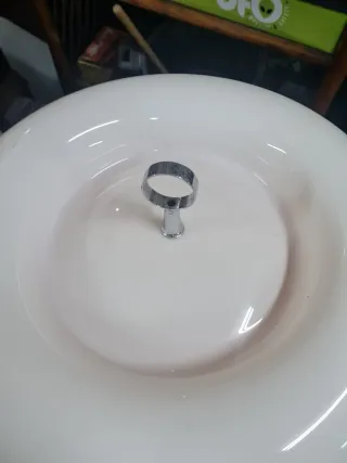 Lampada Medusa Guzzini  vintage arancione e bianca