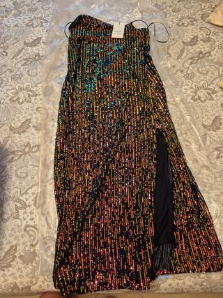 Vestito Desigual paillettes arcobaleno taglia M
