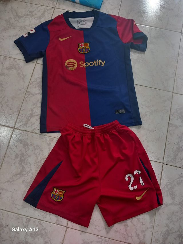 Equipación Fútbol Barça Infantil