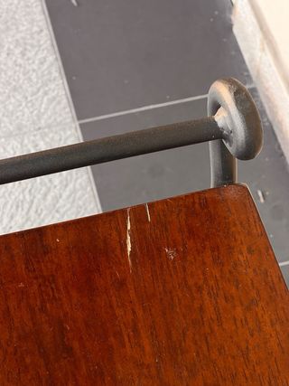 Comodino legno e ferro con cassetto