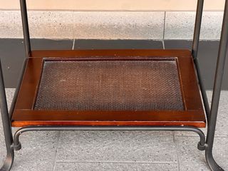 Comodino legno e ferro con cassetto