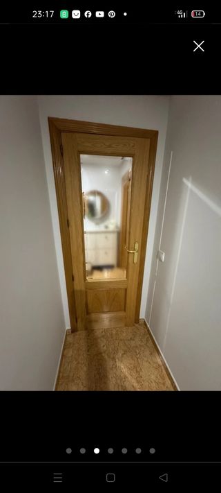 Puertas de roble con cristal