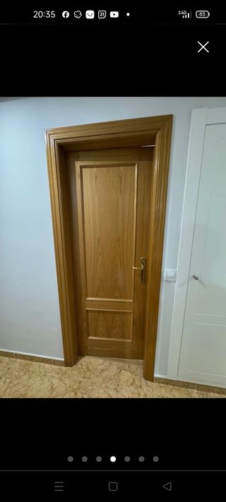 Puertas de roble con cristal