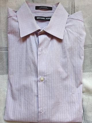 Camisa Michael Kors cuadros rosa hombre