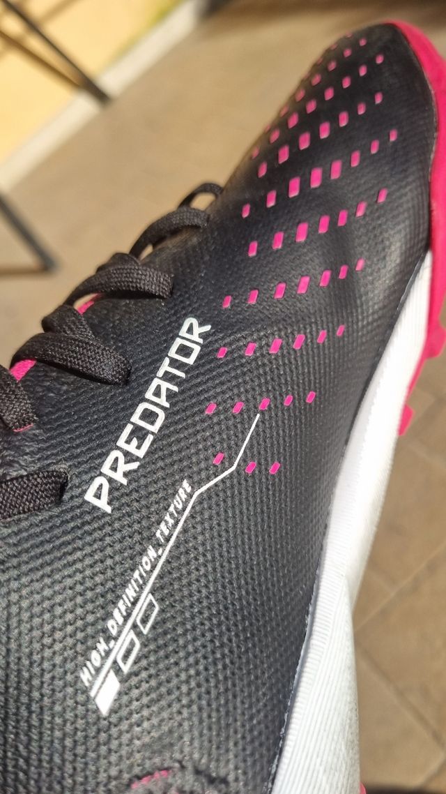 Scarpette Adidas Predator 44 Nero/Rosa usate 1 vol