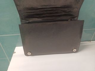 Bolso cartera piel cocodrilo negro