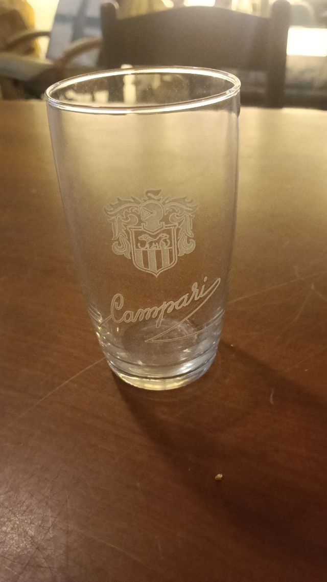 Bicchiere Campari in vetro trasparente