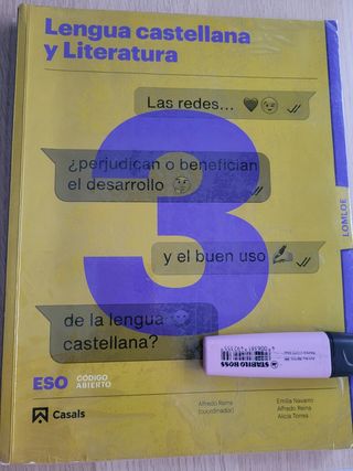 Libro Lengua y Literatura Casals 3ESO