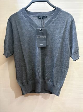Jersey Mango Selection Lana Gris Cuello Pico