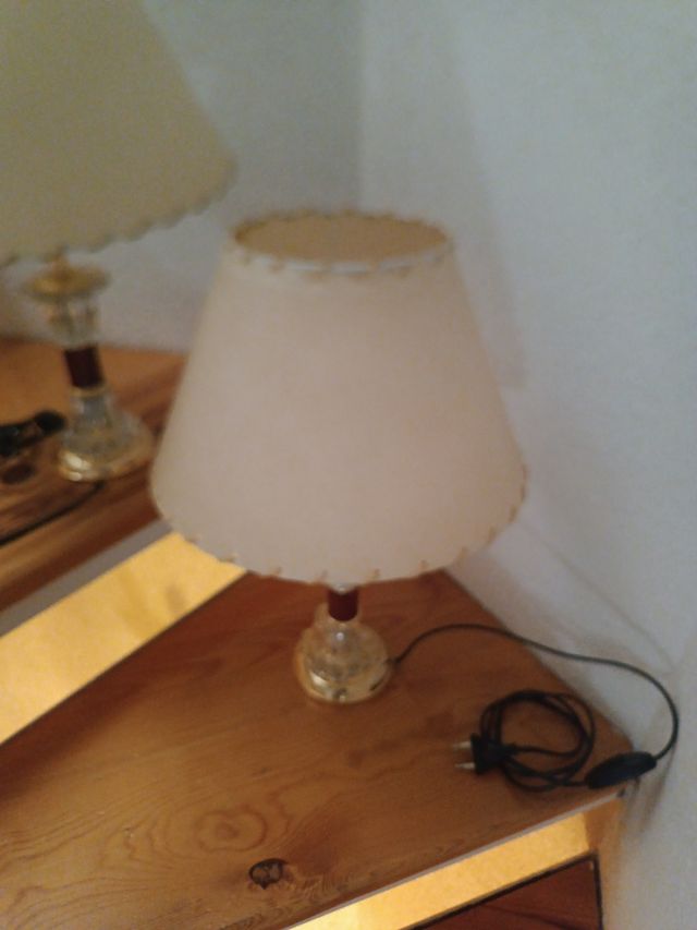 Juego 2 Lámparas Vintage Cristal