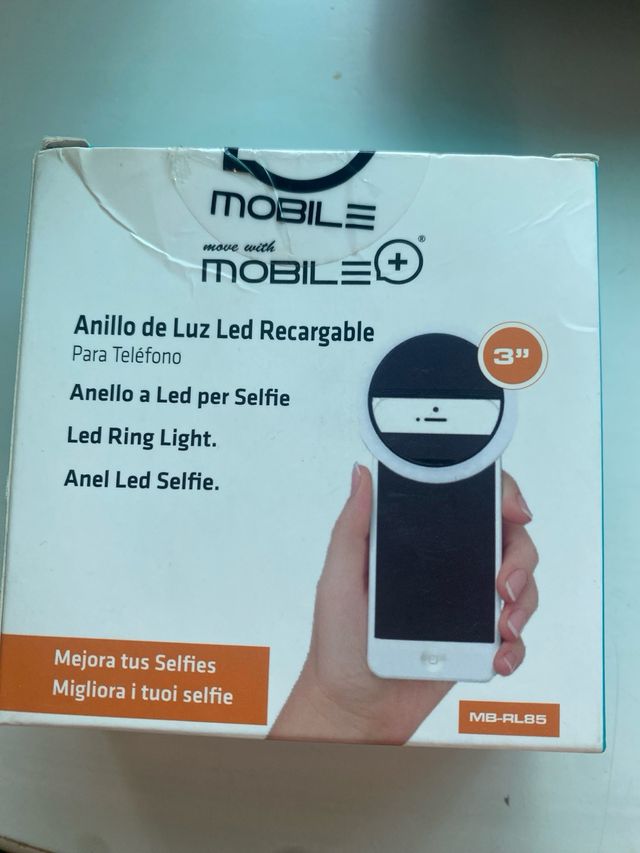 Aro de luz para móvil portátil