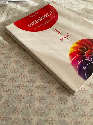 Libro matemáticas l Primero Bachillerato.