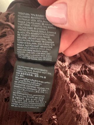 Blusa Encaje Manga Larga H&M Edition XS