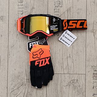 Pack de gafas y guantes para enduro motocross quad