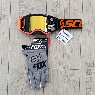 Pack de gafas y guantes para enduro motocross quad