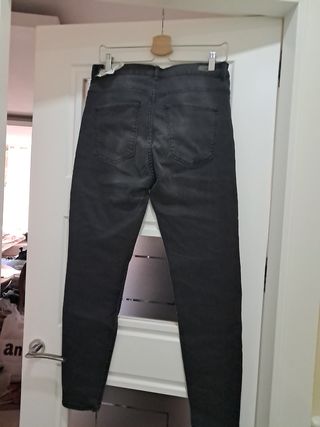 Pantalónes Zara Mujer Negro con Detalles Brillante