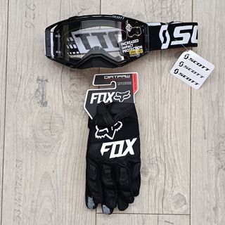 Pack de gafas y guantes para enduro motocross quad