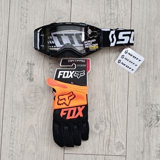 Pack de gafas y guantes para enduro motocross quad