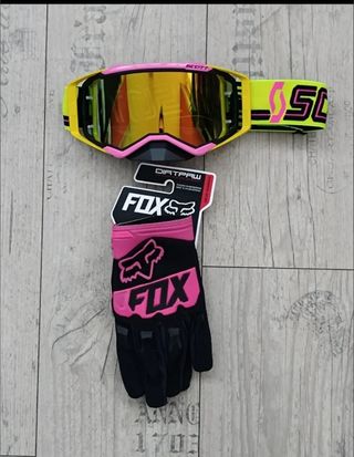 Pack de gafas y guantes para enduro motocross quad
