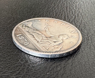 Moneda 5 Pesetas 1870 Gobierno Provisional