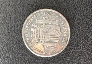 Moneda 5 Pesetas 1870 Gobierno Provisional