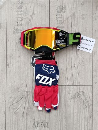 Pack de gafas y guantes para enduro motocross quad