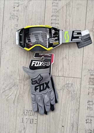 Pack de gafas y guantes para enduro motocross quad