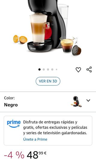 De'Longhi Nescafé Dolce Gusto Cafetera Cápsulas