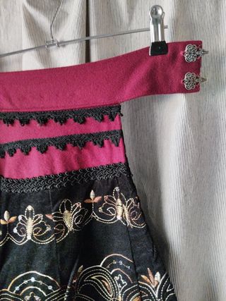 Mantelo gallego para  traje regional detalles dora