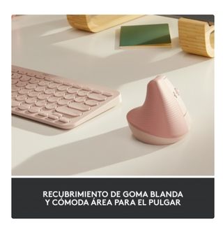 Ratón Vertical Logitech Lift Rosa
