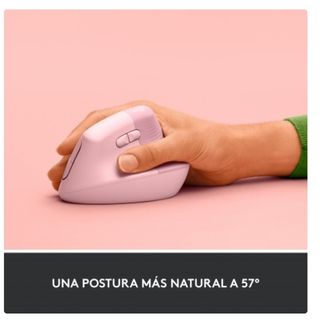 Ratón Vertical Logitech Lift Rosa