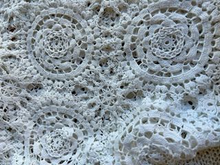 Colcha Vintage artesanía canaria 150cm sin estrena