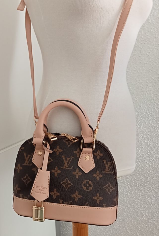 Bolso Lv Monogram Marrón y Rosa