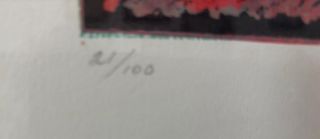 Quadro con cornice rossa