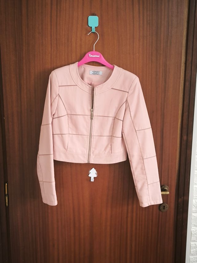 Giacca Ousen pelle rosa nuova