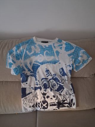 Camisa INSIDE blanca y azul